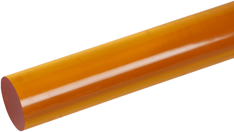 1/2IN EXT AMBER ACRYLIC ROD