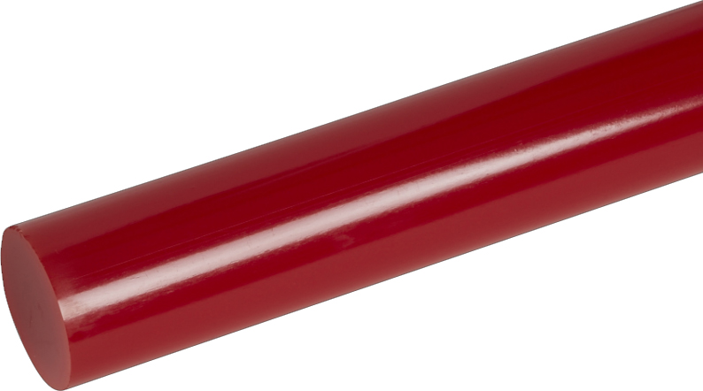 1IN EXT RED ACRYLIC ROD