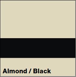 Almond/Black SATIN 1/8IN 3-ply