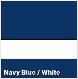 Navy Blue/White SATIN 1/8IN 3-ply