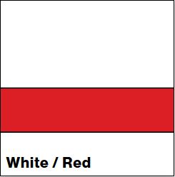 White/Red SATIN 1/16IN