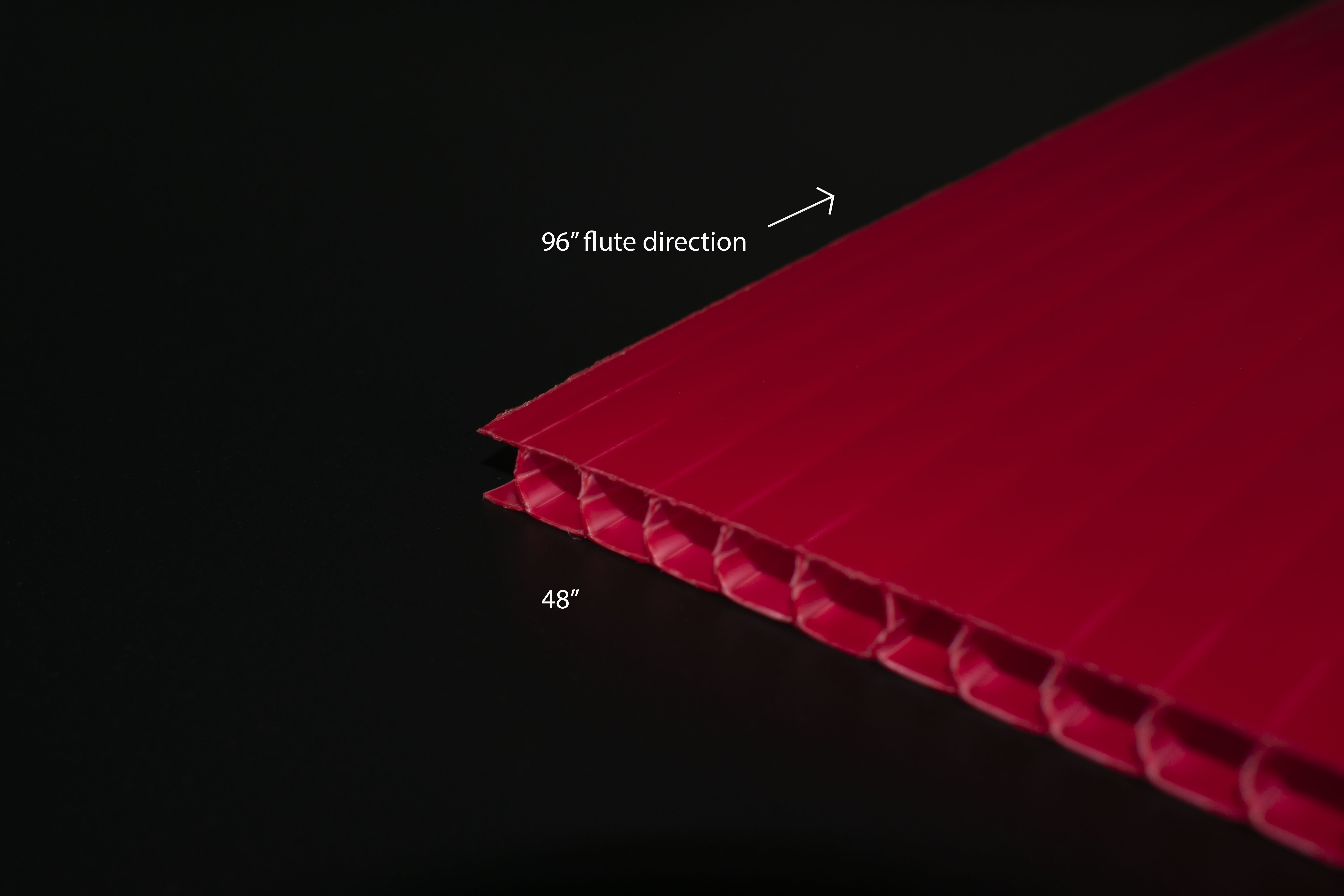 4mm 4x8FT RED CORRUGATED POLYPRO